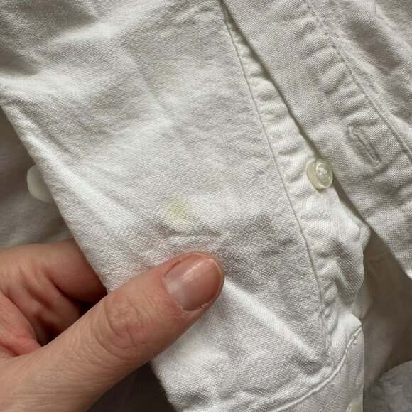 Cinch Men's Size Medium White Long Sleeve Button Up Shirt 100% Cotton - Picture 5 of 13